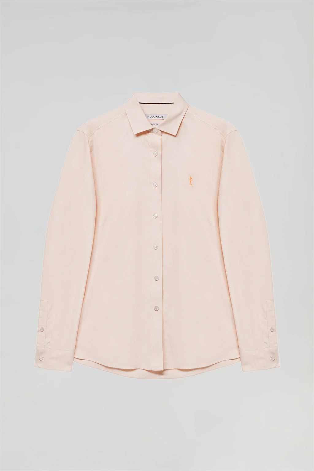 Peach regular-fit Oxford shirt with Rigby Go logo - Image 6