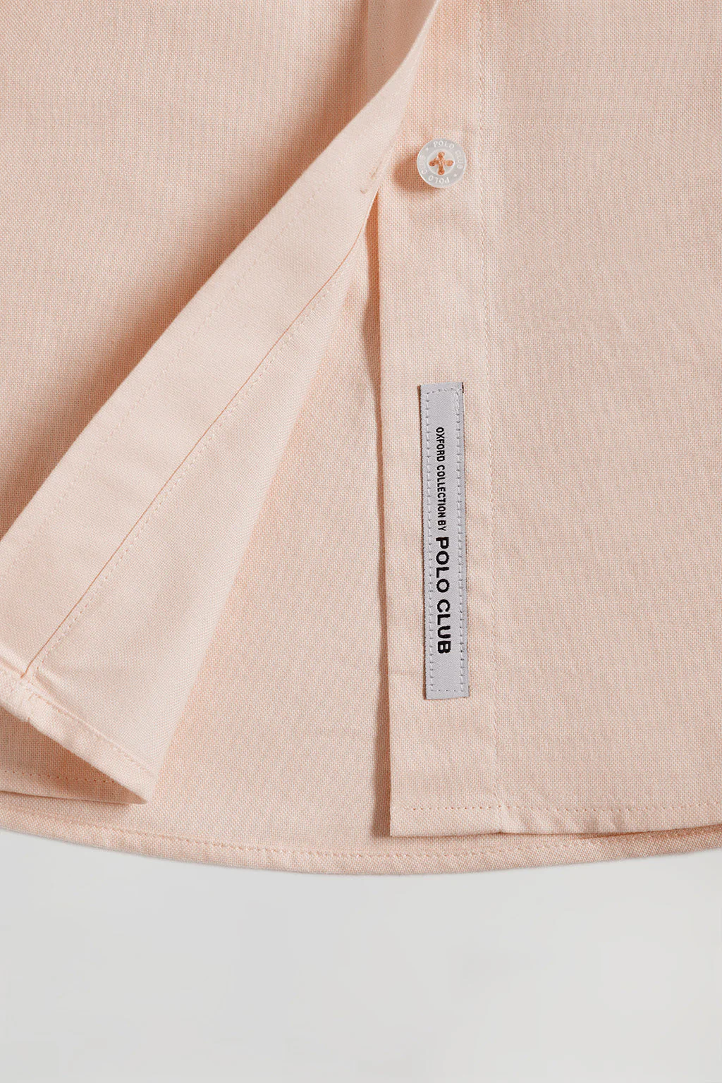 Peach regular-fit Oxford shirt with Rigby Go logo - Image 8