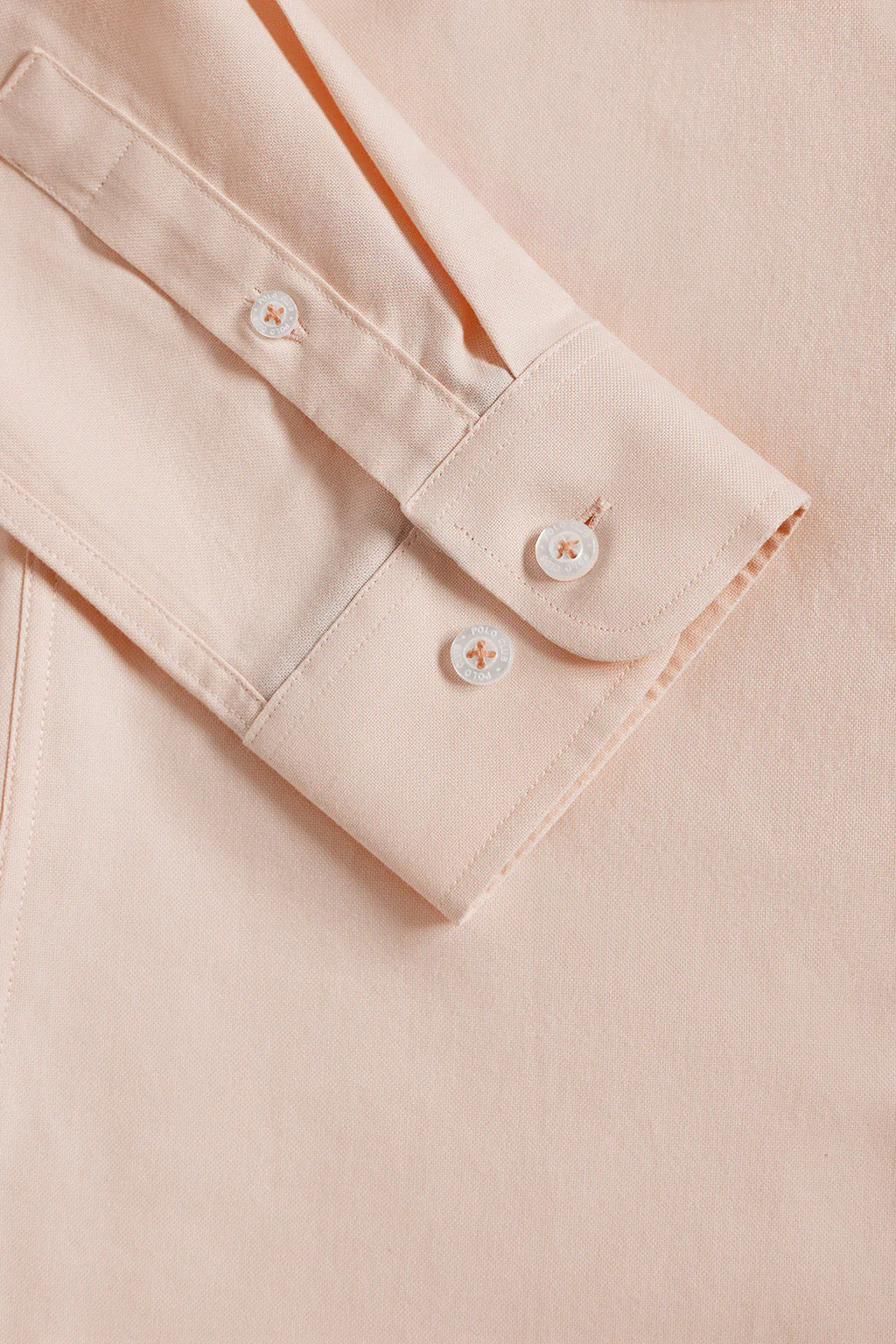 Peach regular-fit Oxford shirt with Rigby Go logo - Image 9