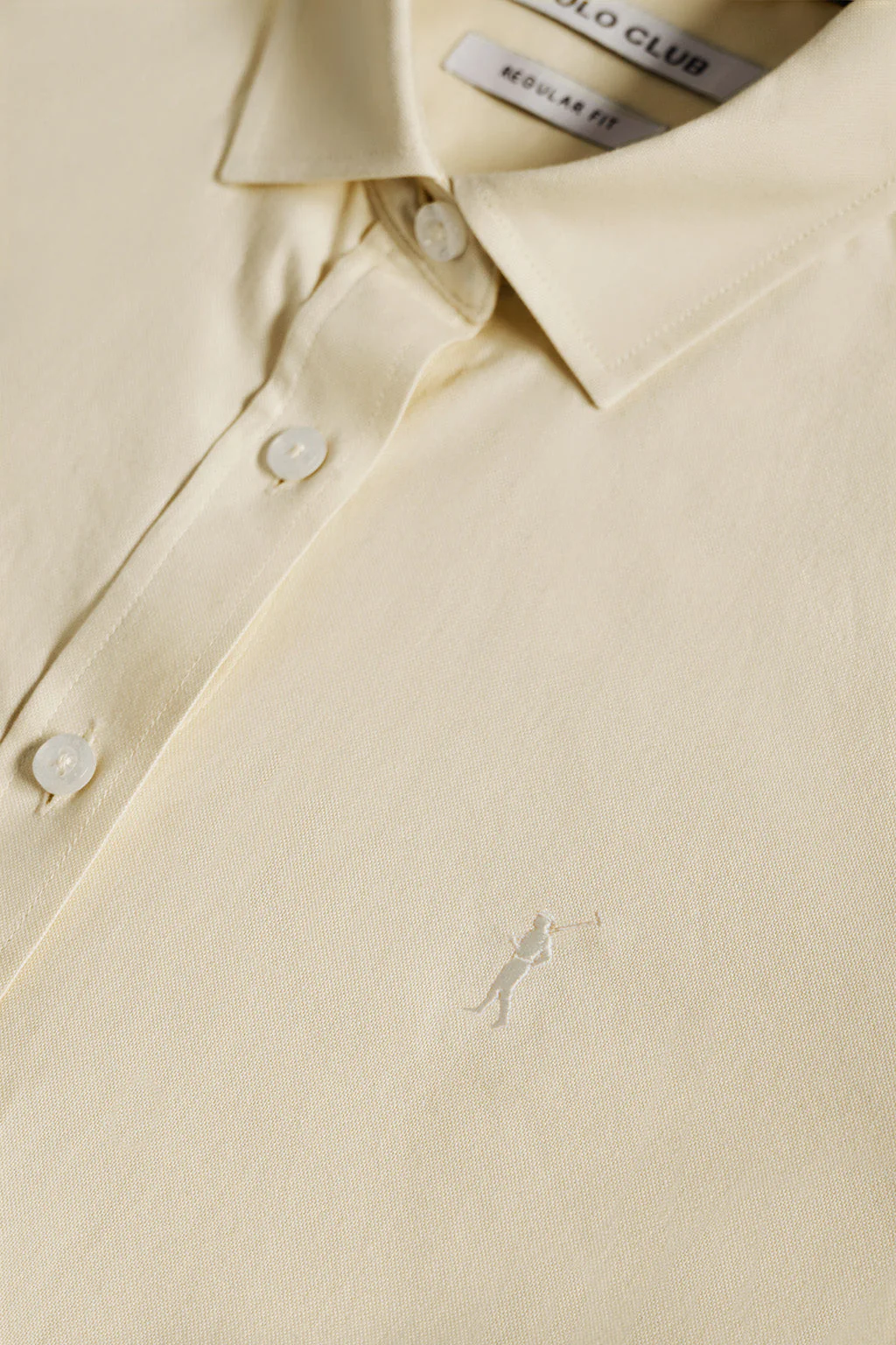 Yellow regular-fit Oxford shirt with Rigby Go logo - Image 6