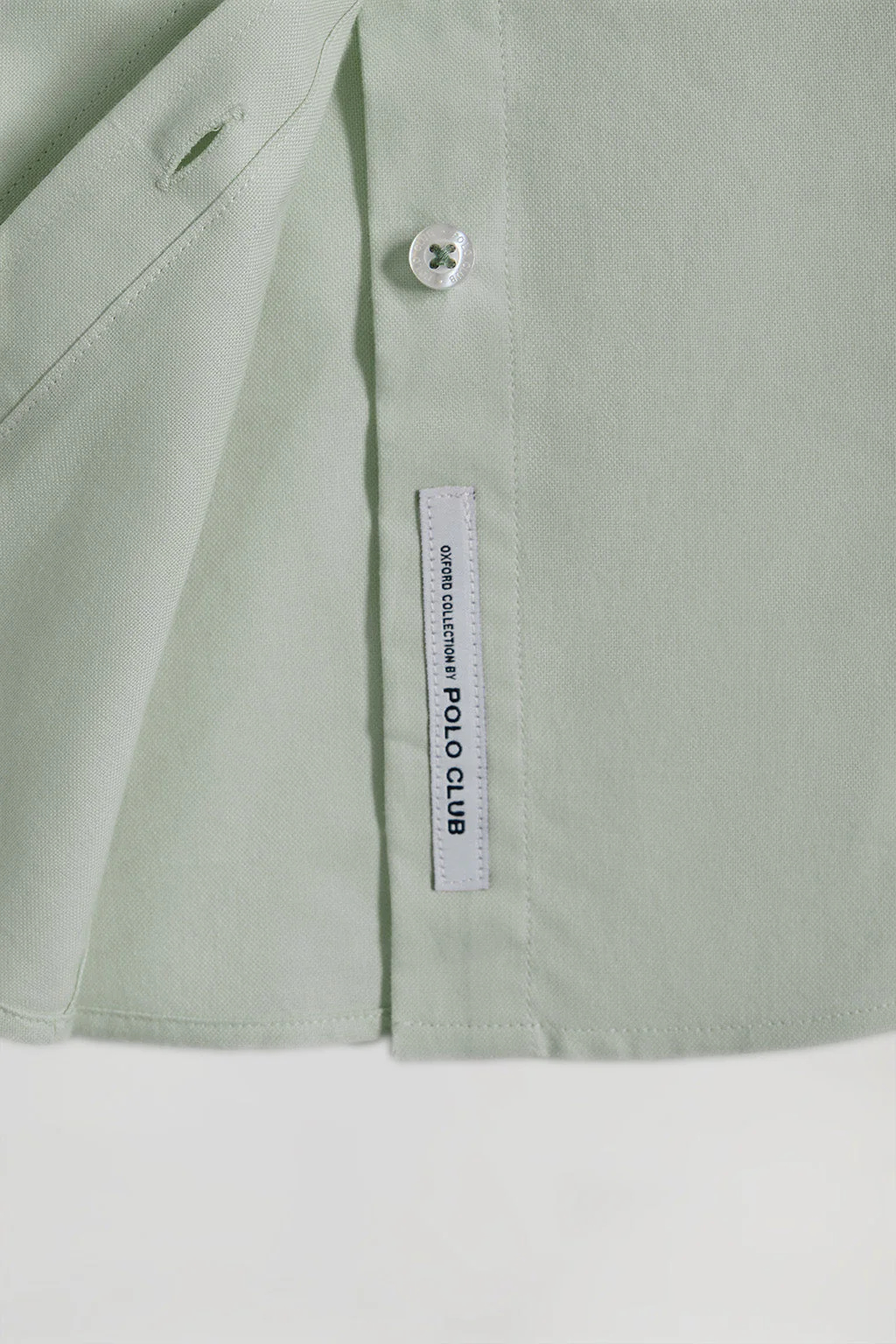 Jade-green slim-fit Oxford shirt with Rigby Go logo - Image 7