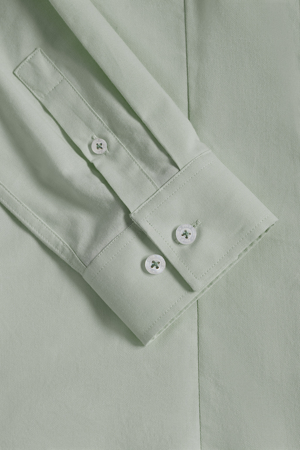 Jade-green slim-fit Oxford shirt with Rigby Go logo - Image 8