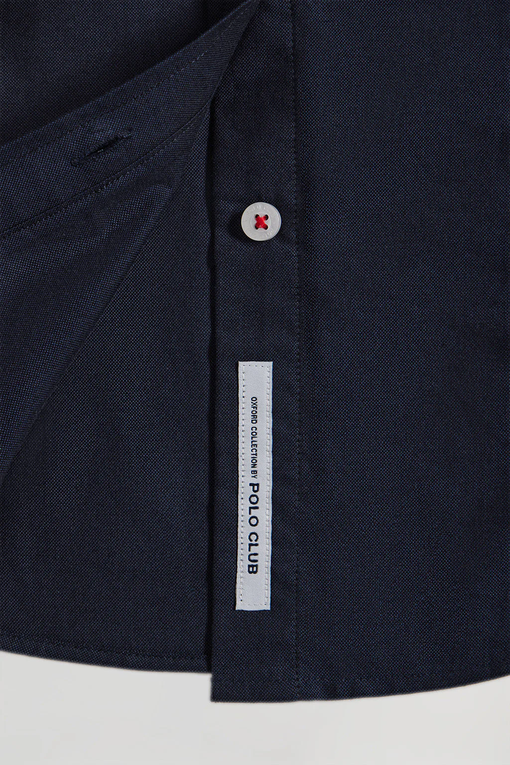 Navy-blue slim-fit Oxford shirt with Rigby Go logo - Image 8