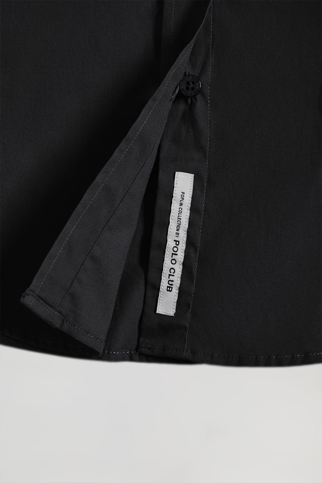 Black slim-fit poplin shirt with Rigby Go embroidery - Image 7
