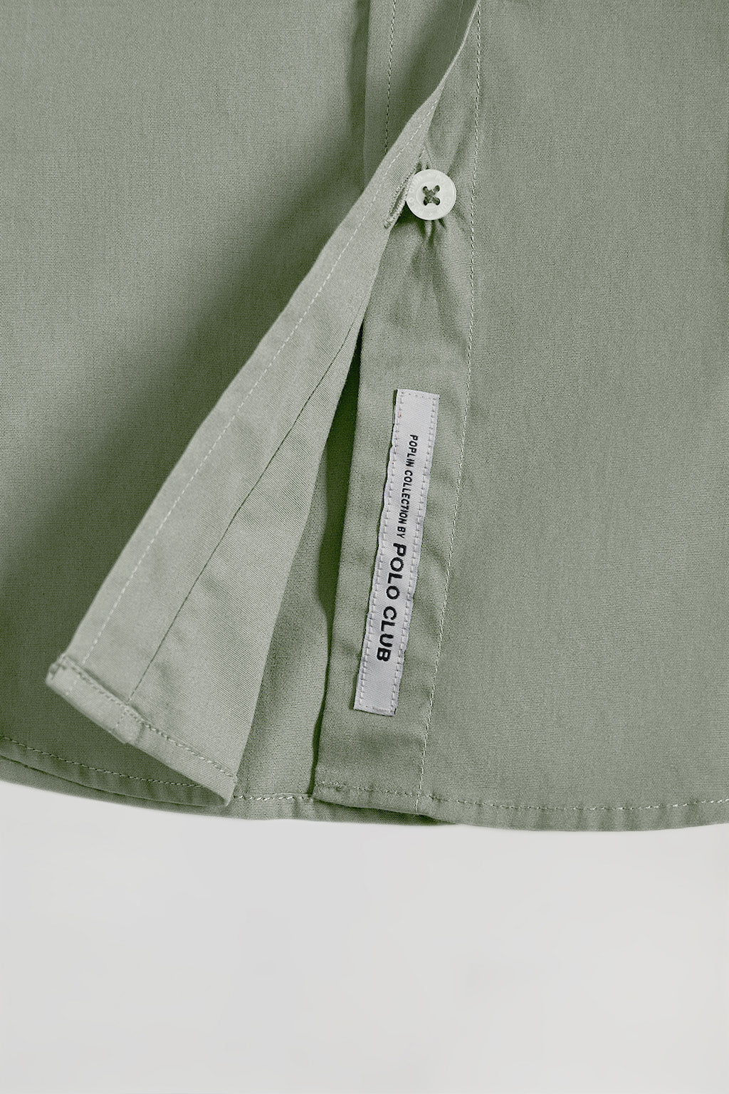Jade-green slim-fit poplin shirt with Rigby Go embroidery - Image 7