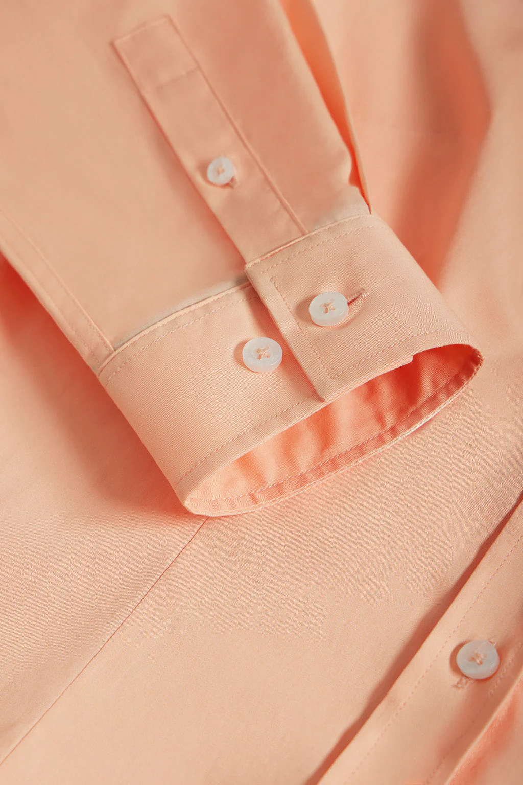Peach slim-fit poplin shirt with Rigby Go embroidery - Image 7