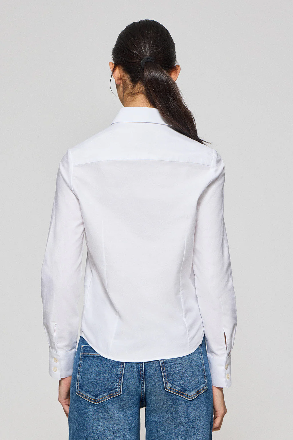 White slim-fit Oxford shirt with Rigby Go embroidered logo - Image 5