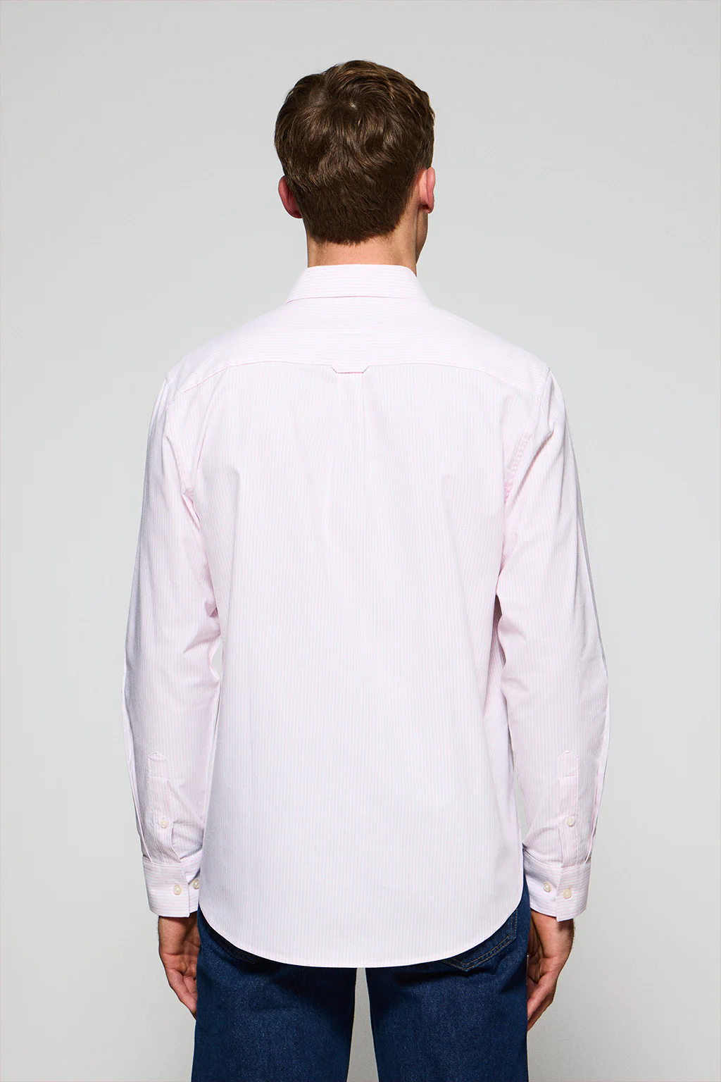 Pink striped shirt Yale with Rigby Go embroidered logo - Image 2