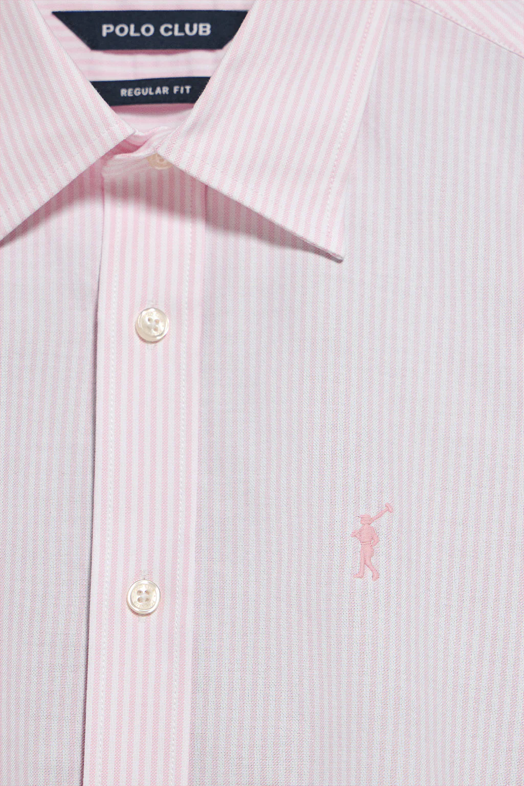 Pink striped shirt Yale with Rigby Go embroidered logo - Image 6