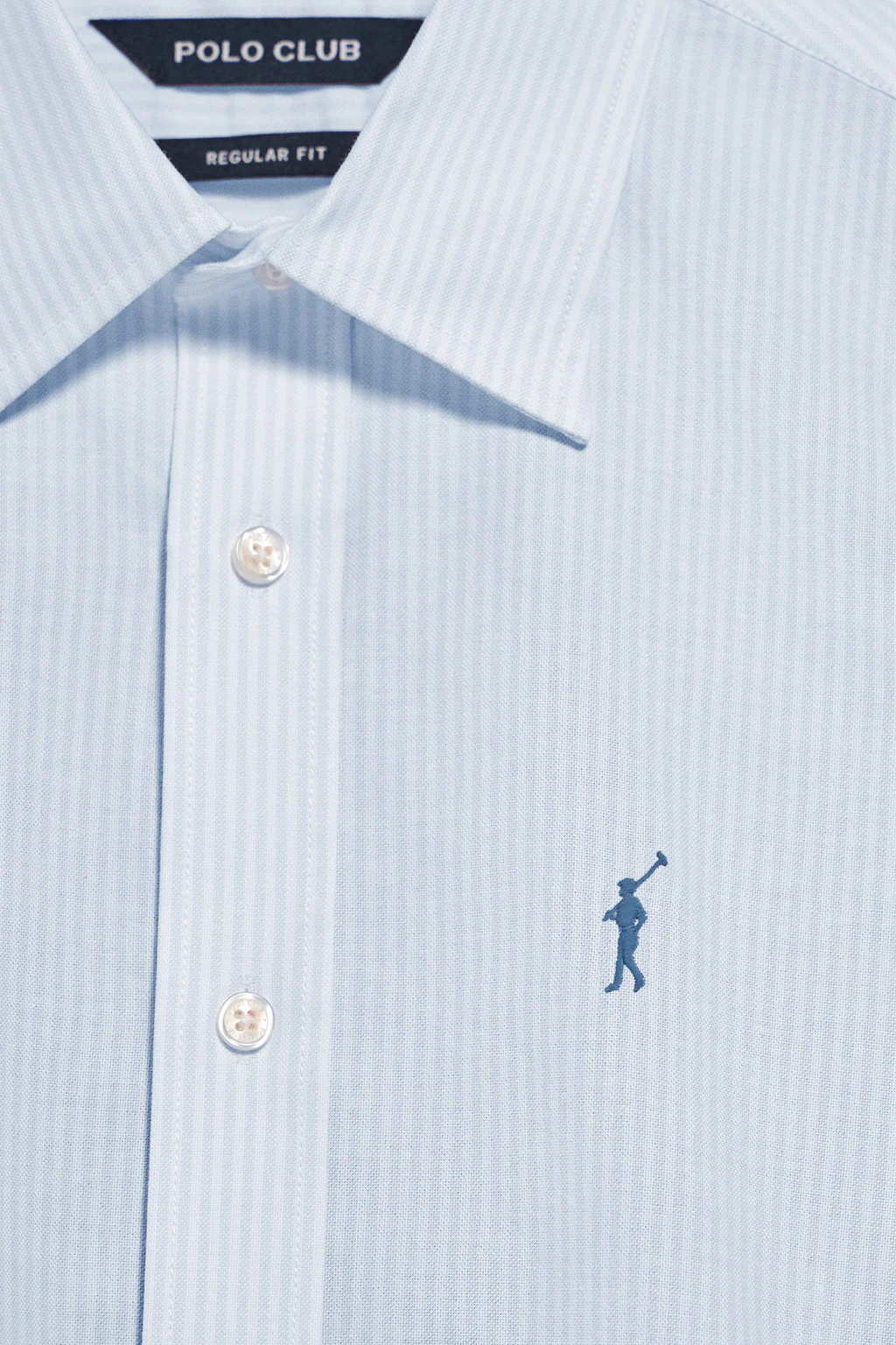 Light-blue striped shirt Yale with Rigby Go embroidered logo - Image 6