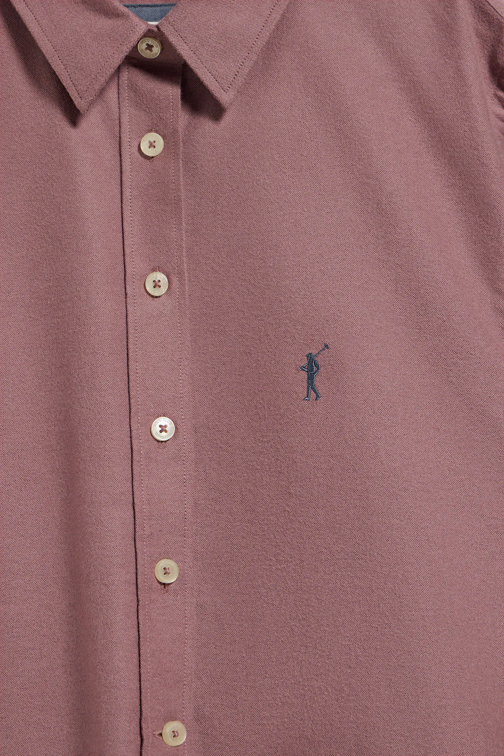 Burgundy Oxford shirt Sabina with embroidered Rigby Go logo - Image 7