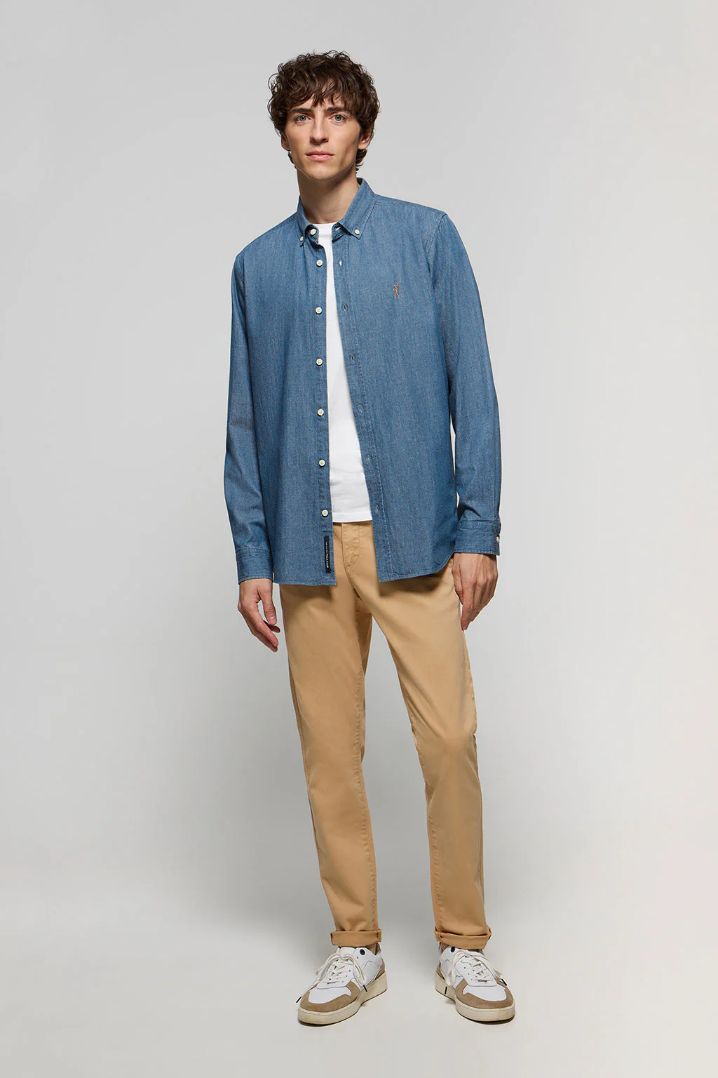 Regular-fit denim shirt with Rigby Go logo - Image 2
