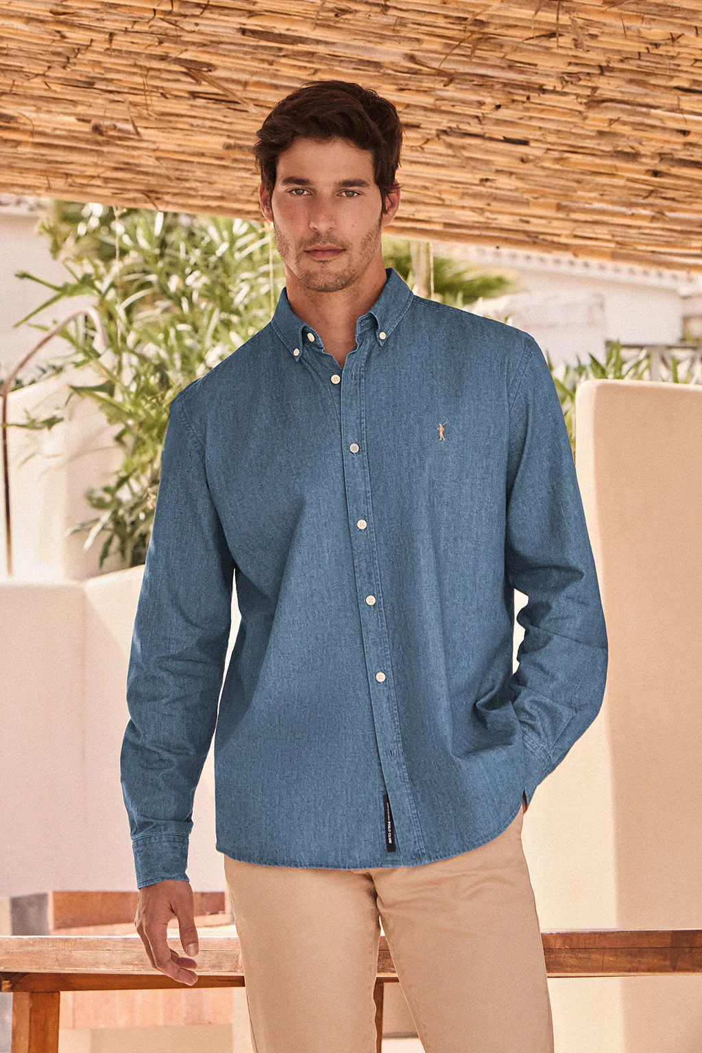 Regular-fit denim shirt with Rigby Go logo - Image 5