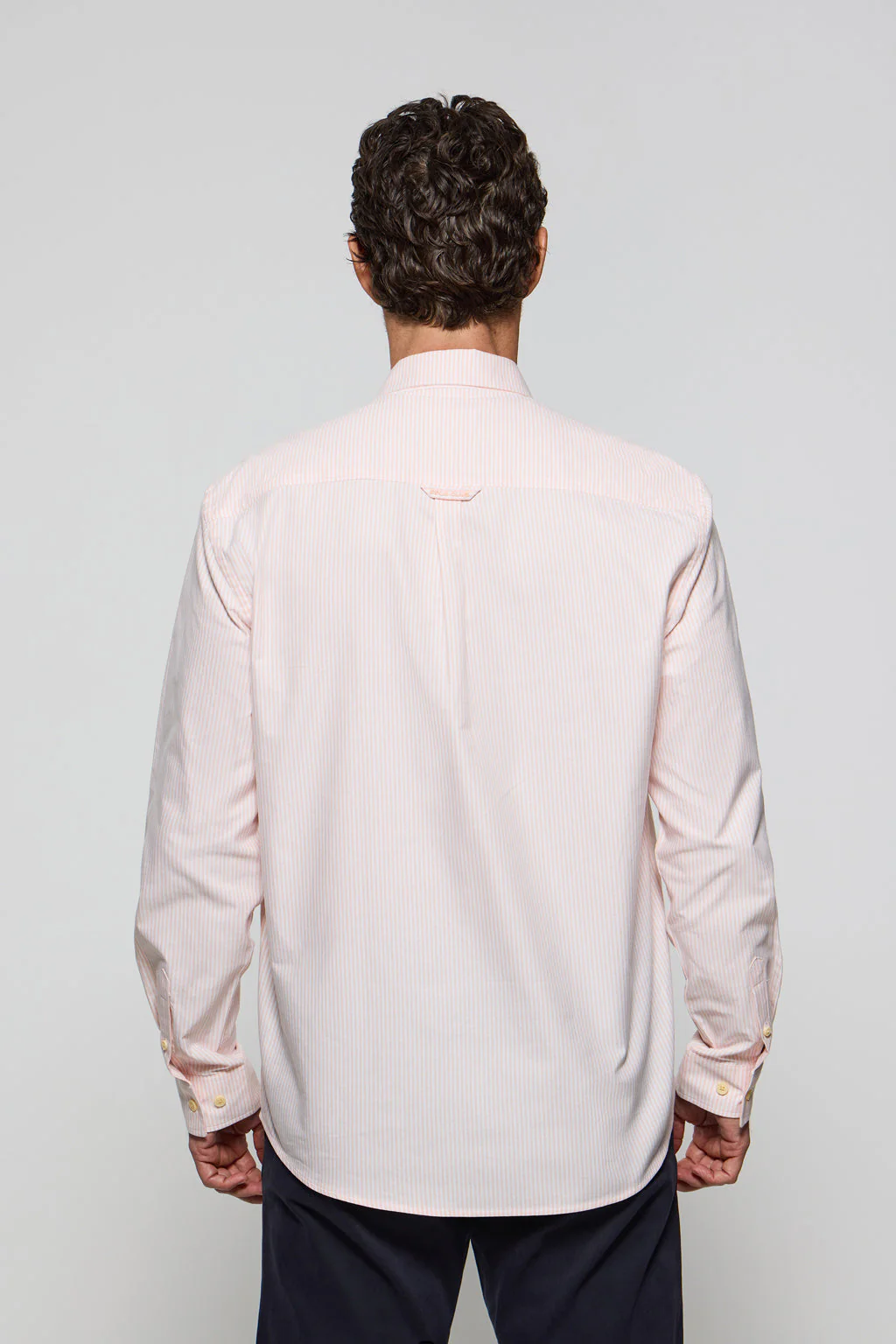 Soft orange striped Oxford shirt with Polo Club embroidery - Image 5
