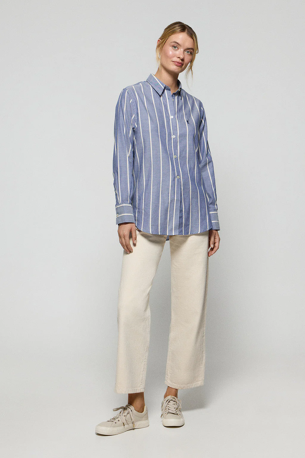 Blue relax shirt Salima with Rigby Go logo - Image 3