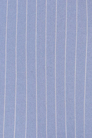 Blue striped cotton shirt Samanta with embroidered logo - Image 8