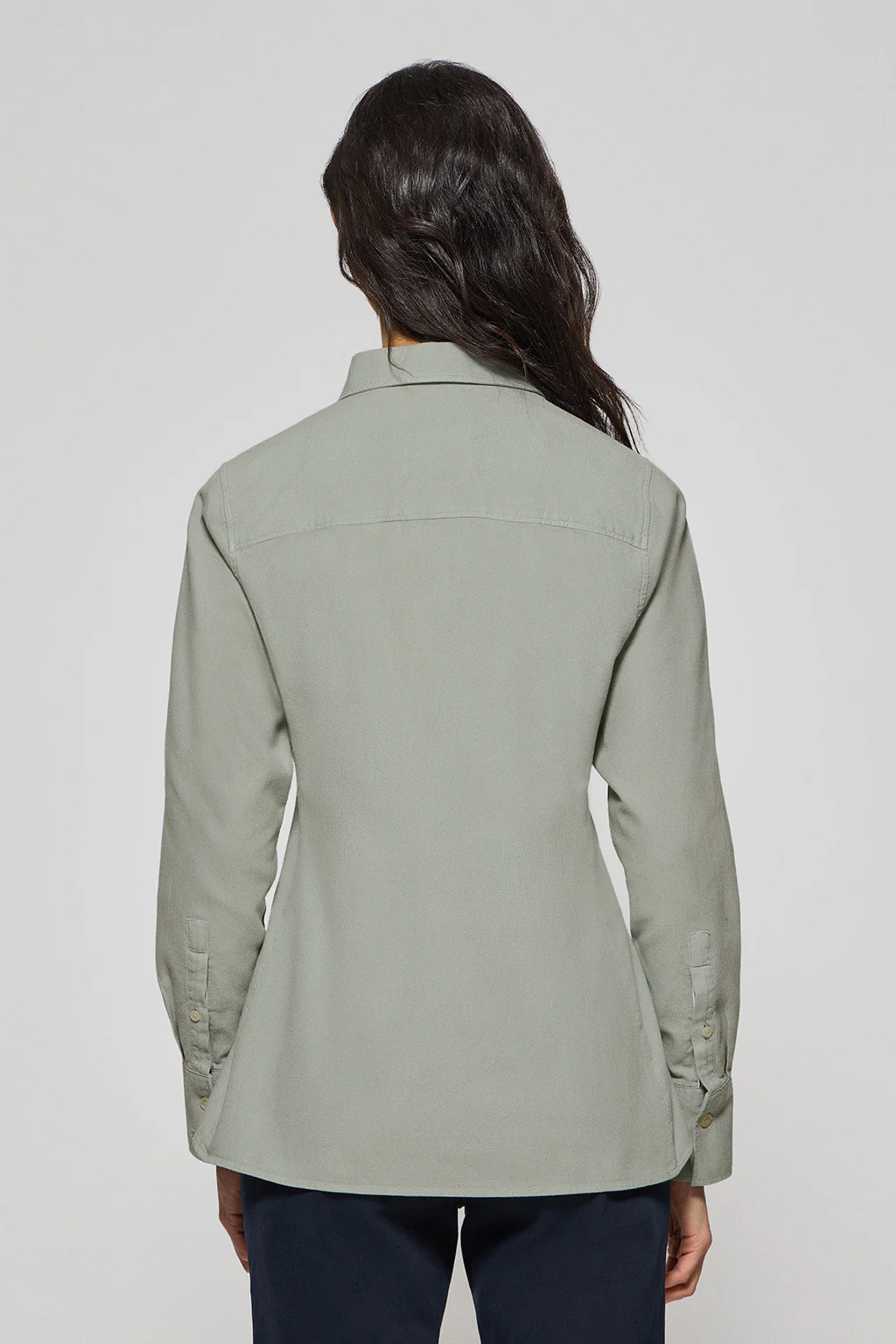 Light-green slim-fit shirt Sefora with Rigby Go logo - Image 2