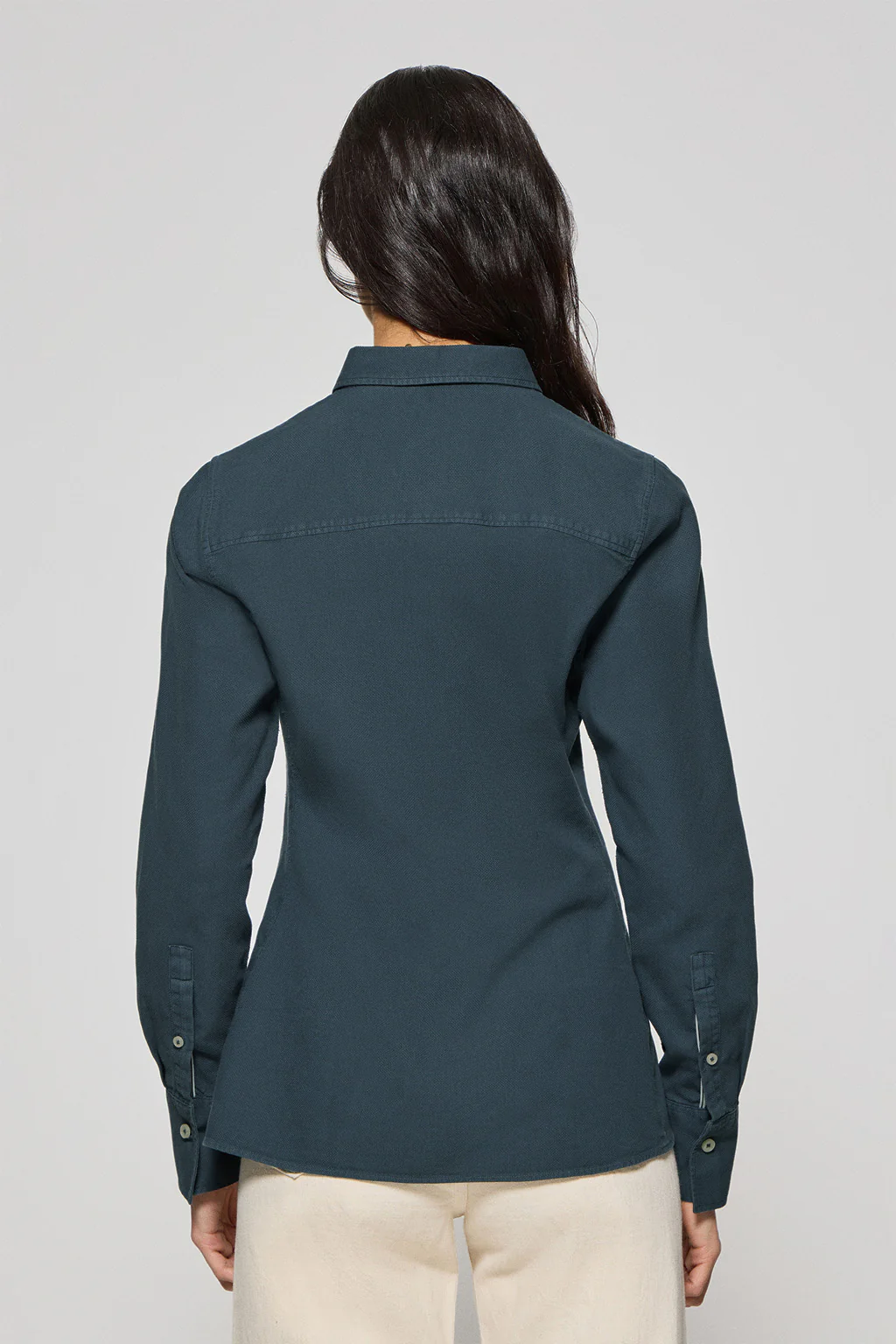 Navy-blue slim-fit shirt Sefora with Rigby Go logo - Image 2