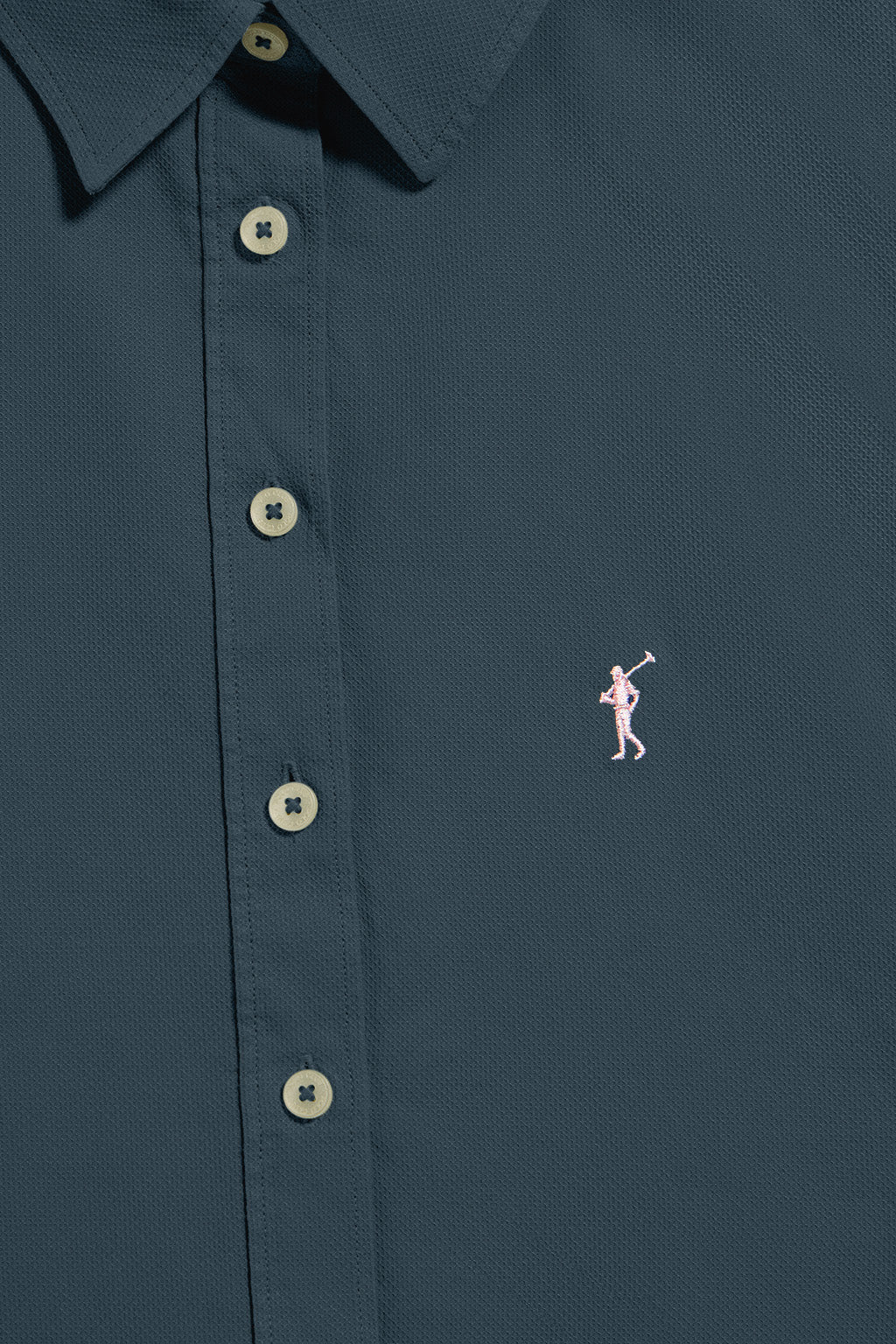 Navy-blue slim-fit shirt Sefora with Rigby Go logo - Image 7