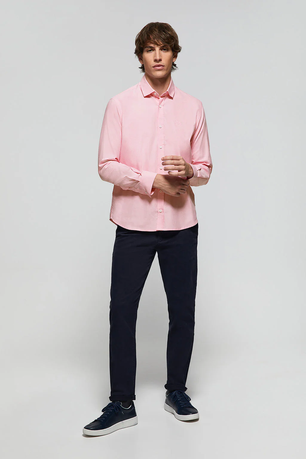 Pink Oxford shirt with Polo Club embroidered detail - Image 2