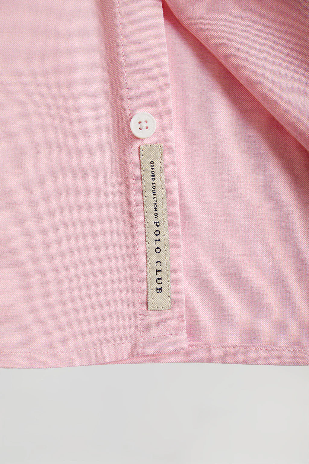 Pink Oxford shirt with Polo Club embroidered detail - Image 8