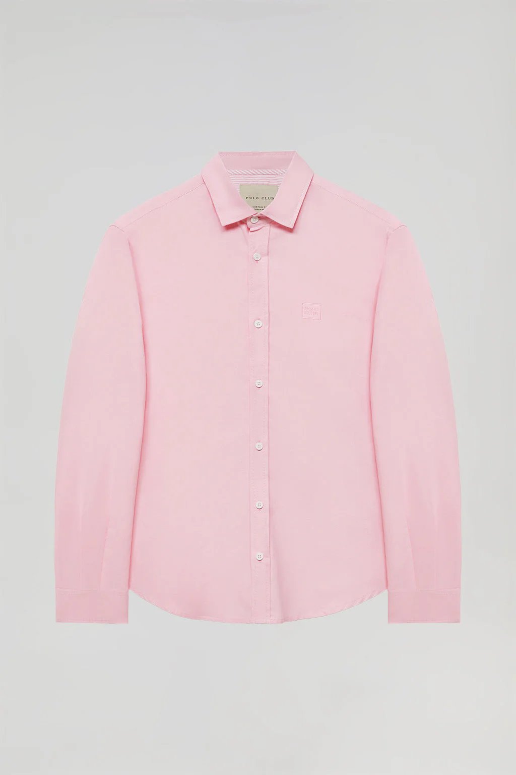 Pink Oxford shirt with Polo Club embroidered detail - Image 9