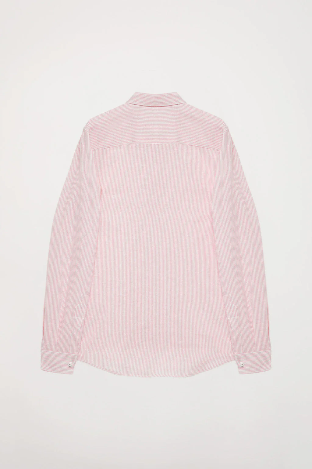 Pink thousand striped shirt with chest embroidered detail - Image 11