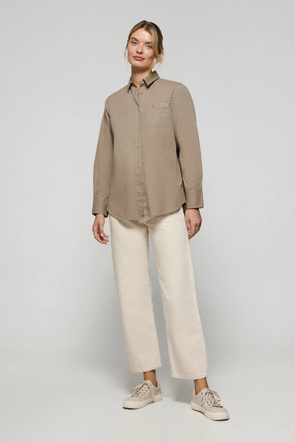 Camel shirt Simona with monogram PC embroidery - Image 5