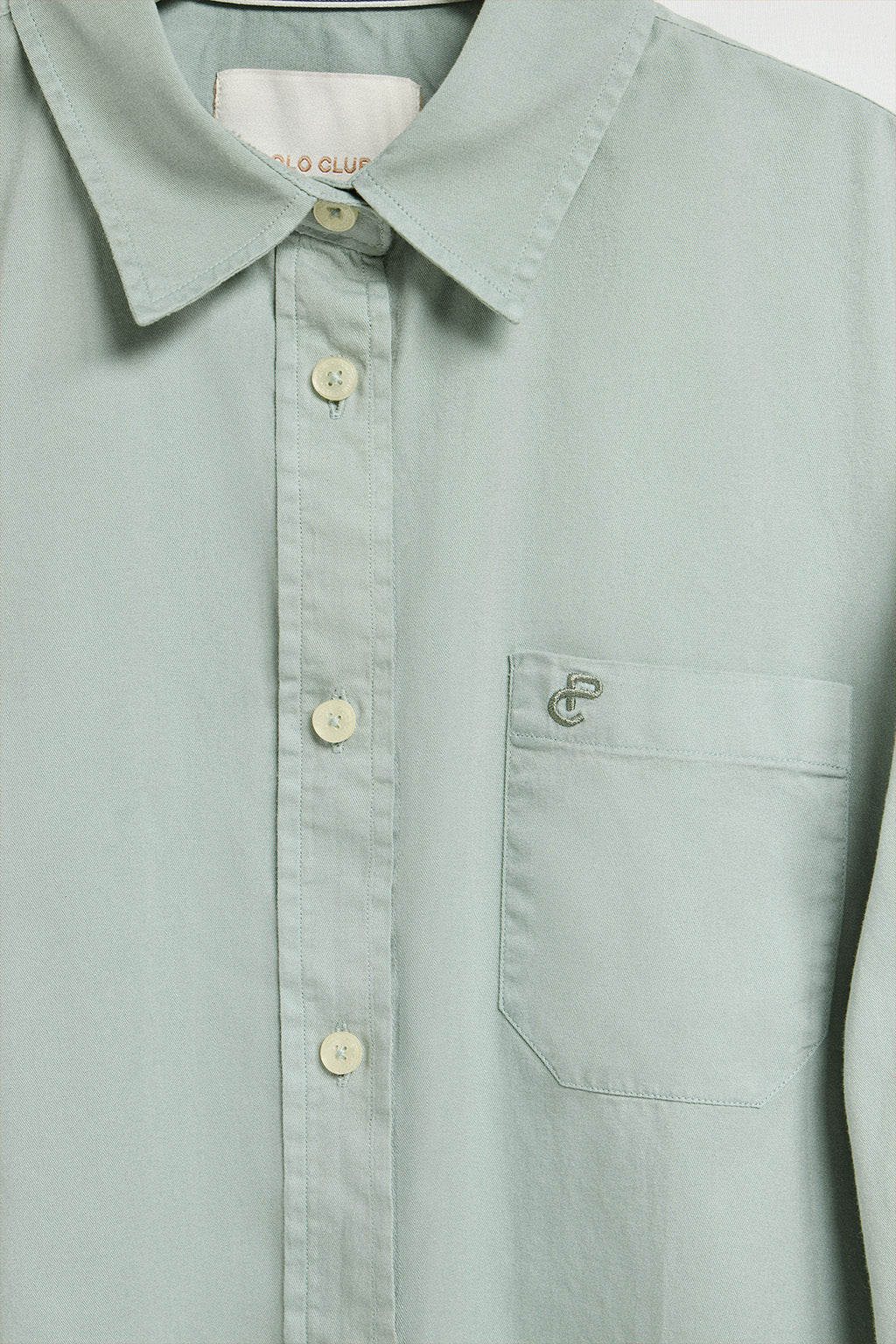 Light-green shirt Simona with monogram PC embroidery - Image 7