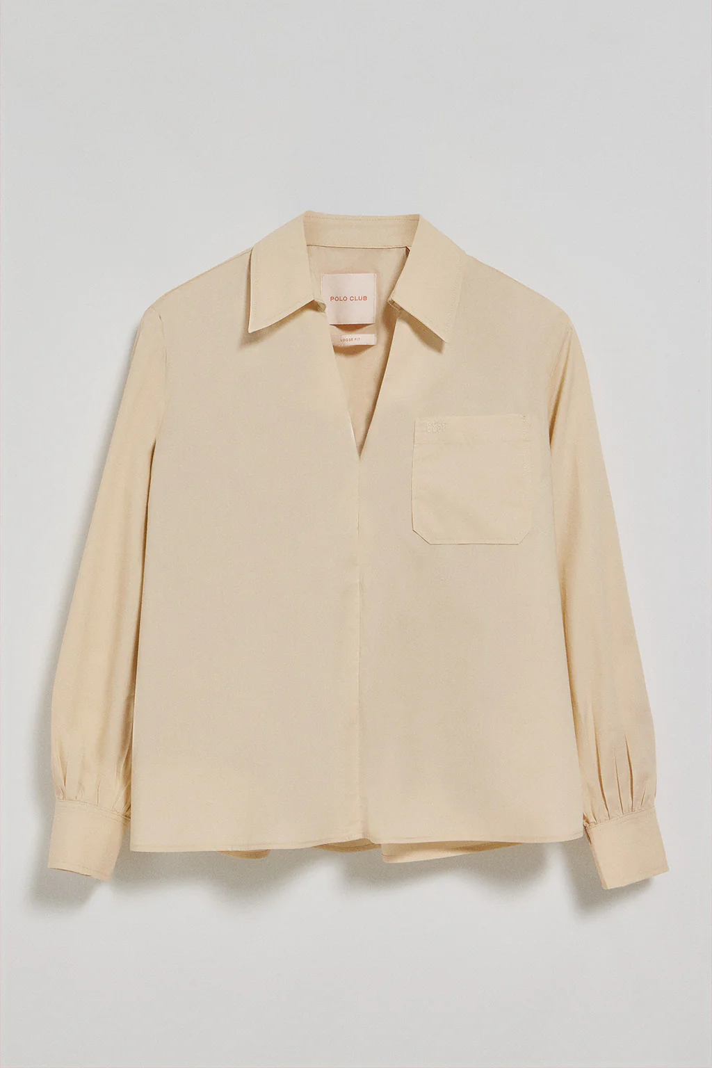 Beige cotton blouse Solar with embroidered detail - Image 8