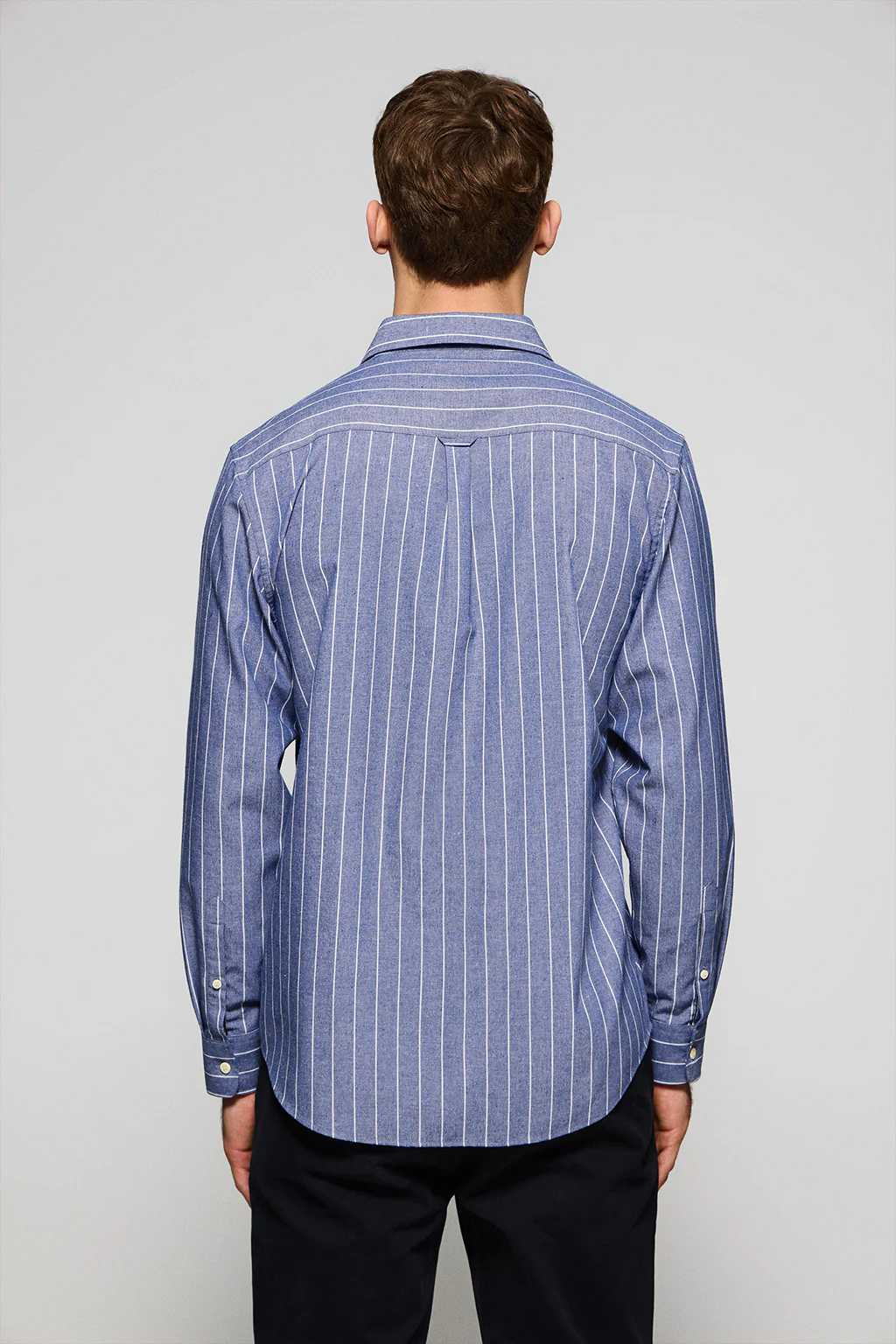 Blue regular-fit striped shirt St James with Rigby Go logo - Image 2