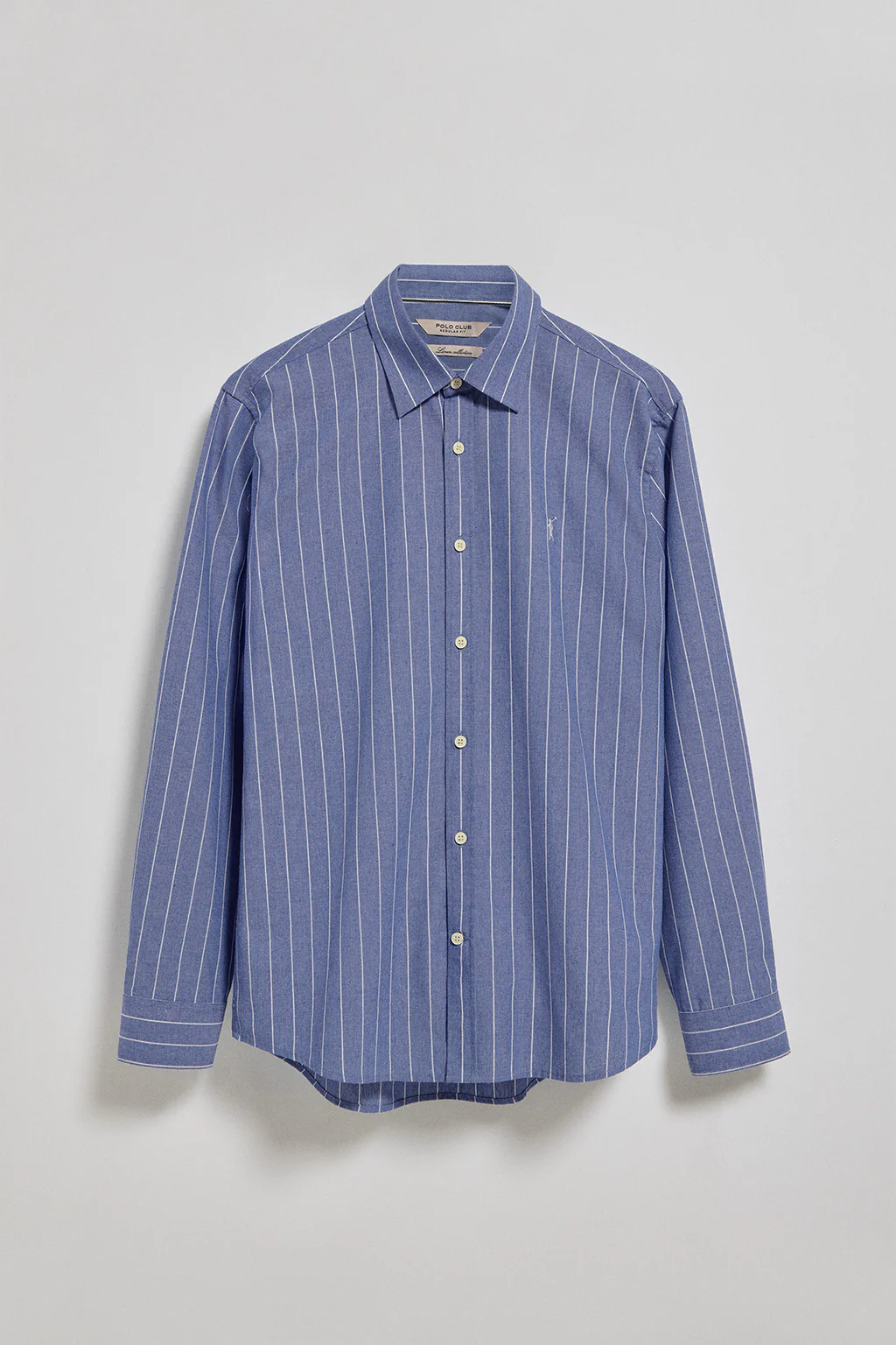 Blue regular-fit striped shirt St James with Rigby Go logo - Image 5