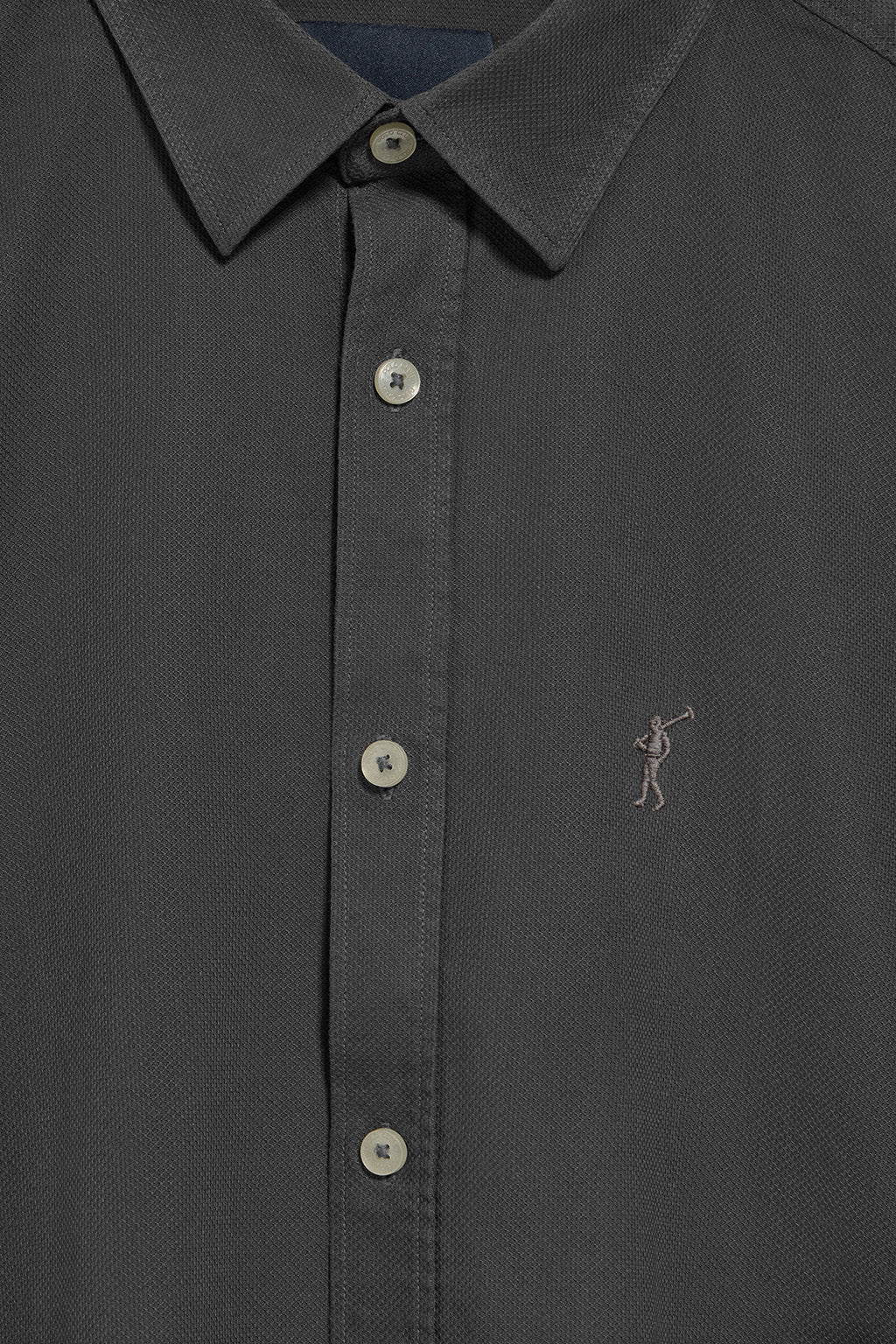 Dark-gray shirt Stanford with Rigby Go tonal embroidered logo - Image 7