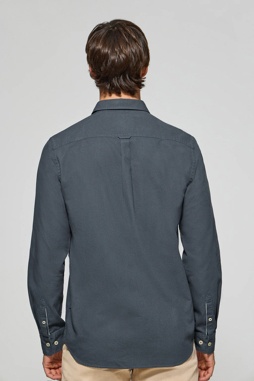 Navy-blue shirt Stanford with Rigby Go tonal embroidered logo - Image 2