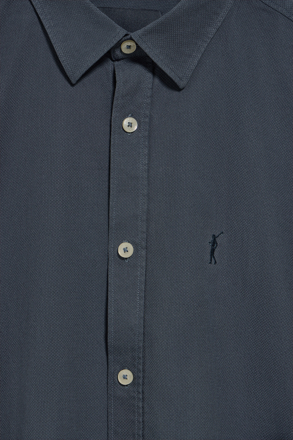 Navy-blue shirt Stanford with Rigby Go tonal embroidered logo - Image 9