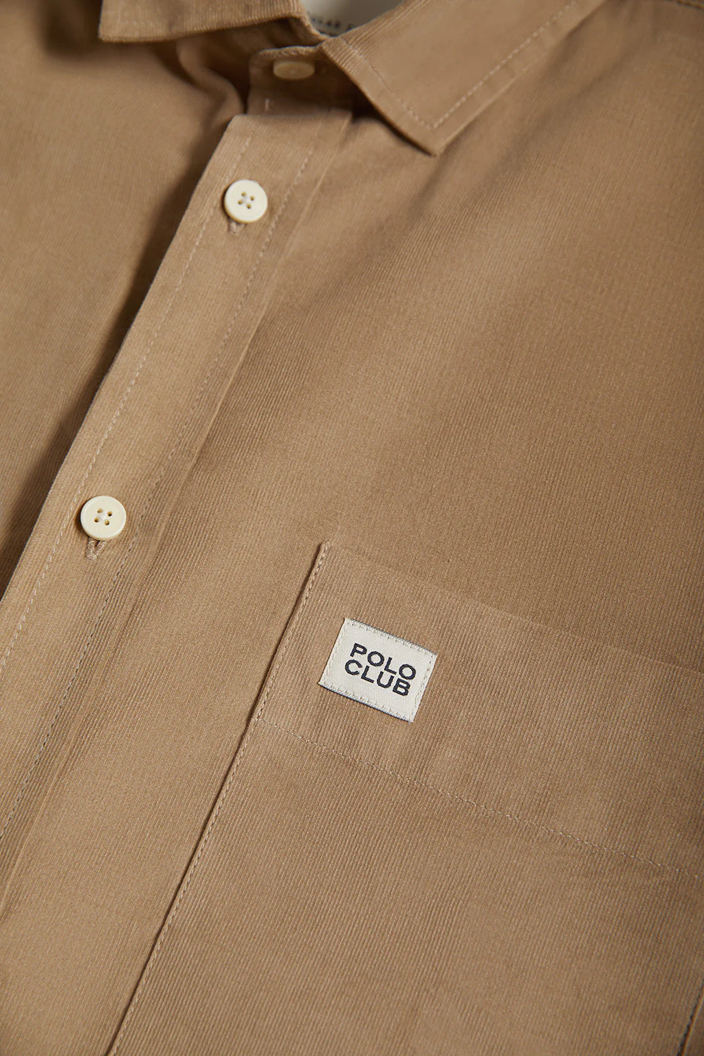 Sandy micro cord shirt with pockets and Polo Club detail - Image 7