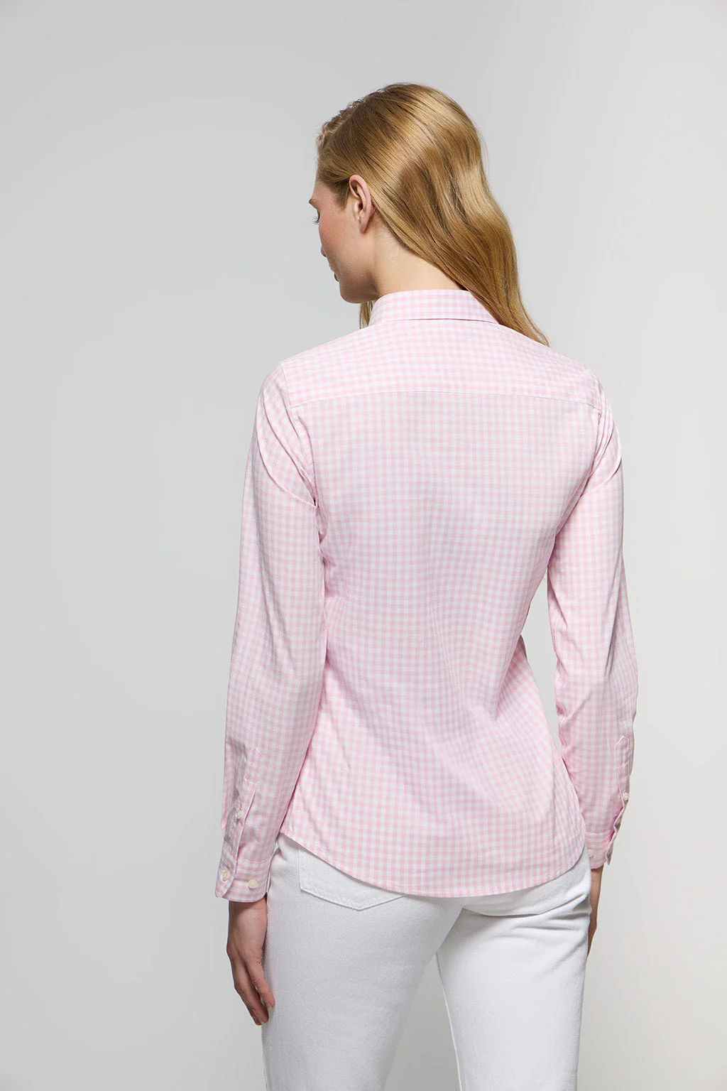 Pink shirt with vichy checks and Polo Club detail - Image 5