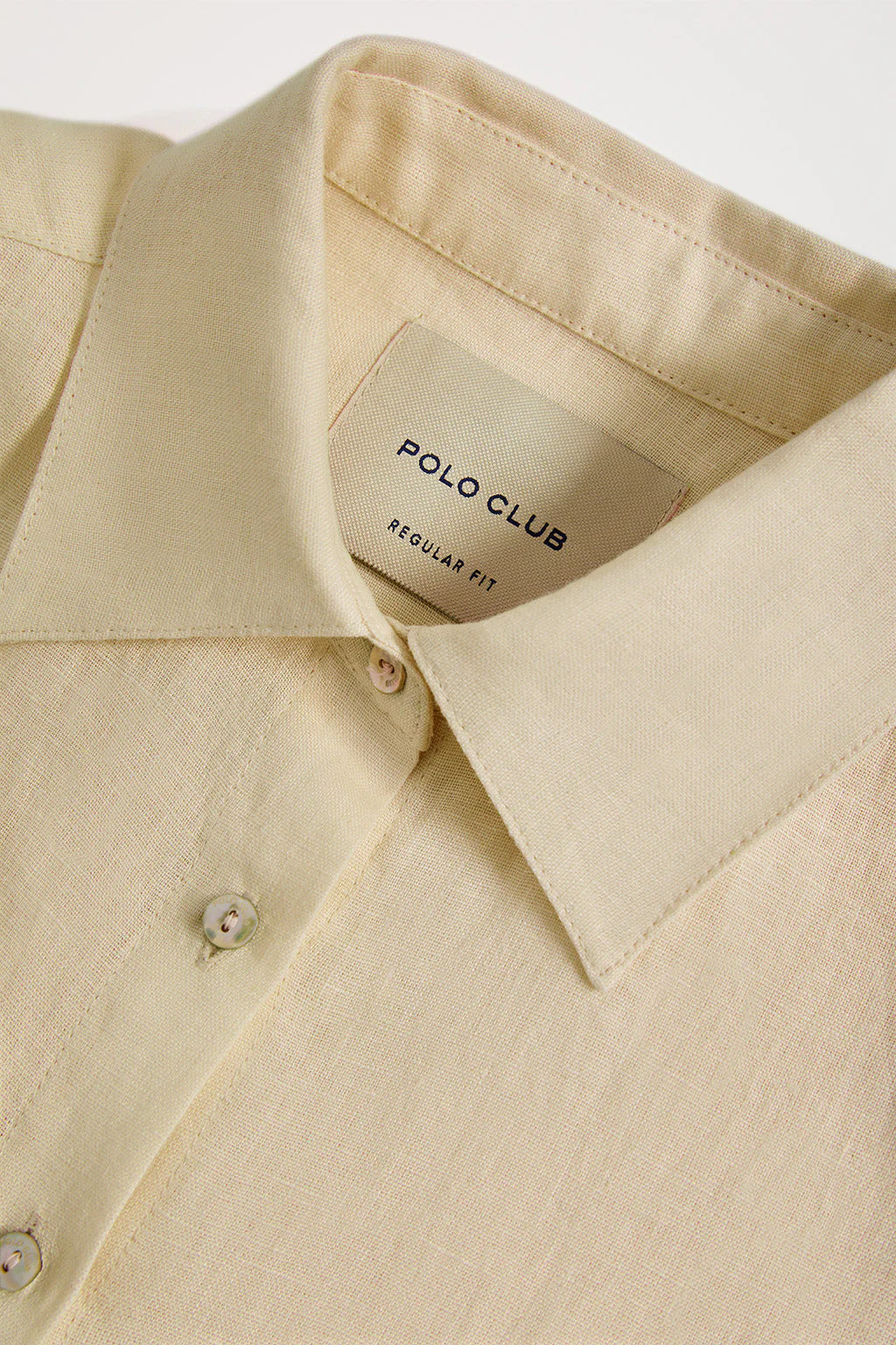 Beige linen shirt with embroidered detail - Image 8