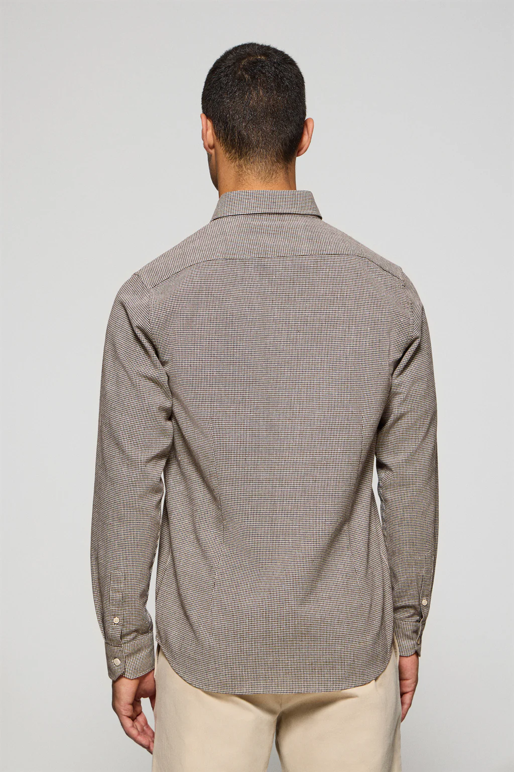 Brown houndstooth shirt Williams with Rigby Go embroidered logo - Image 2