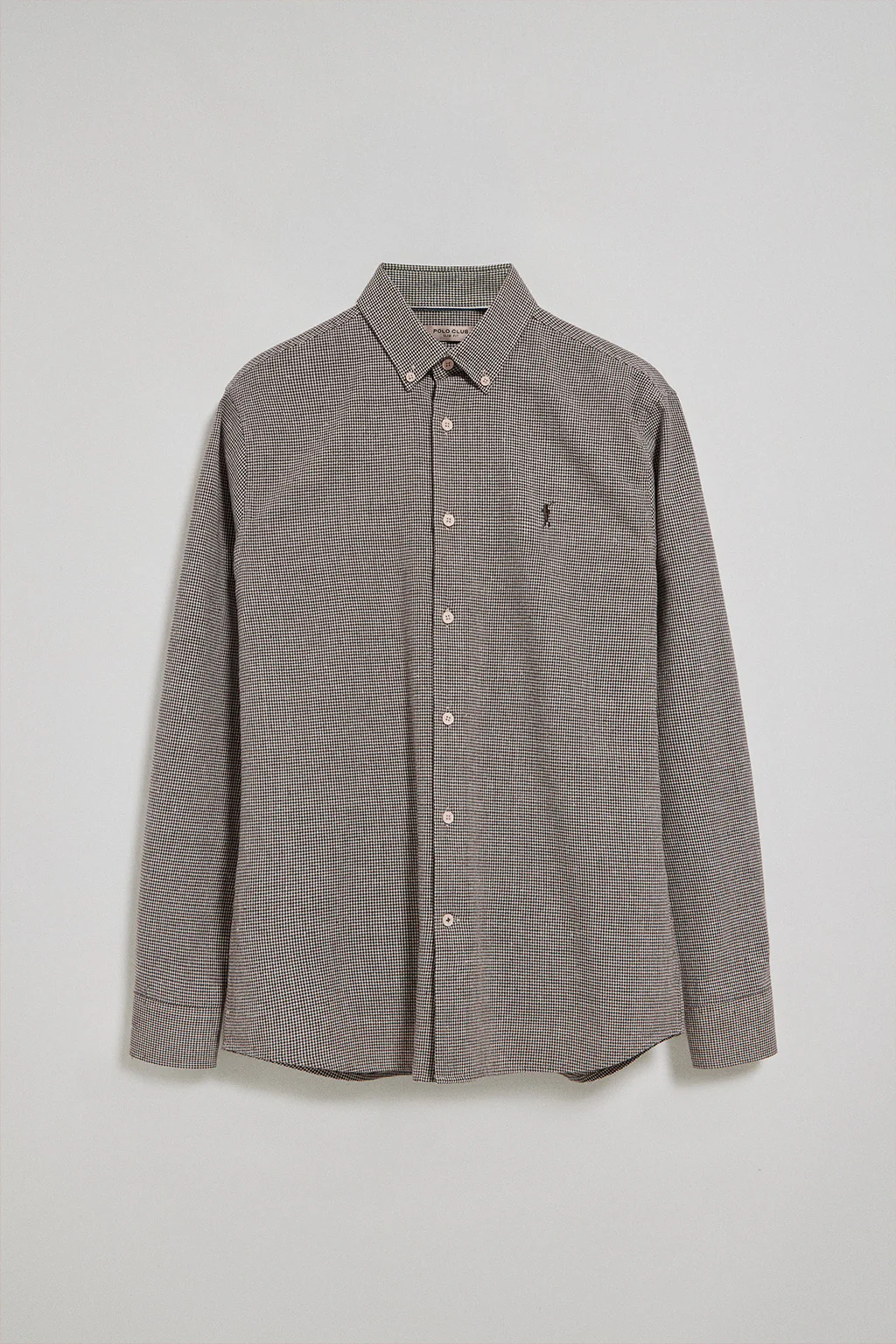 Brown houndstooth shirt Williams with Rigby Go embroidered logo - Image 7