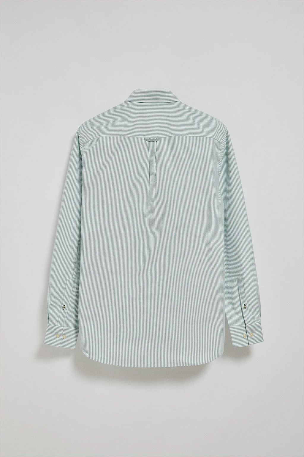 Green striped Oxford shirt Yale with embroidered Rigby Go logo - Image 2