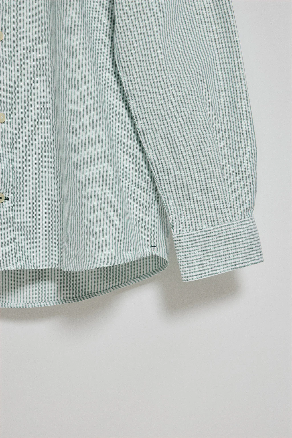 Green striped Oxford shirt Yale with embroidered Rigby Go logo - Image 3