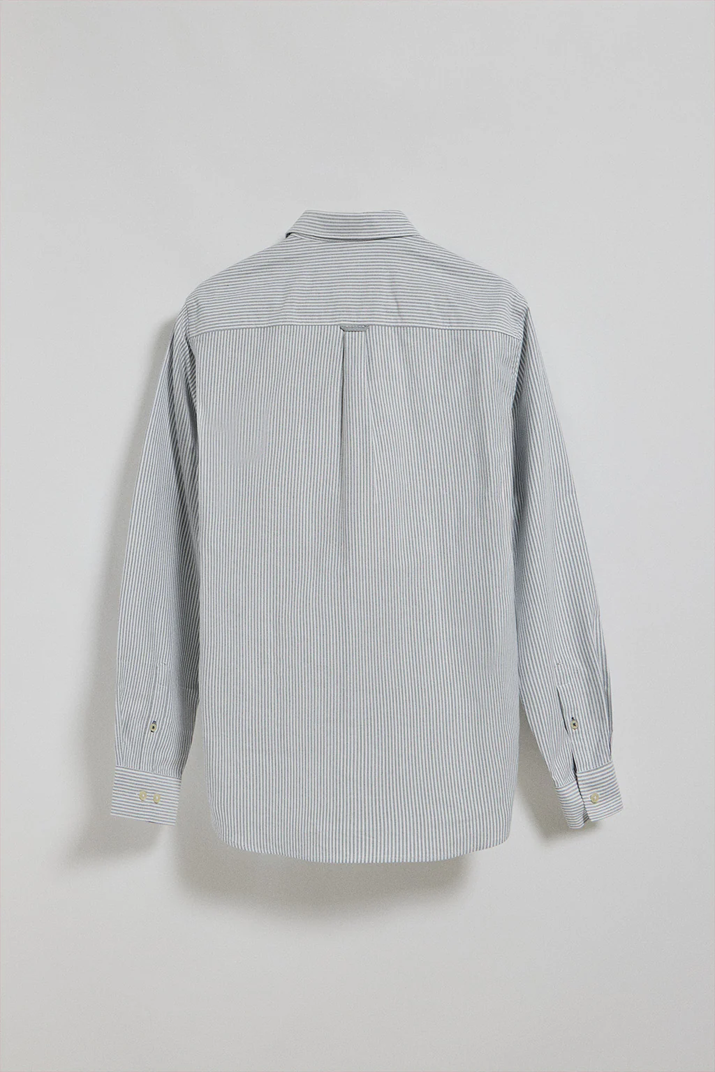Grey striped Oxford shirt Yale with embroidered Rigby Go logo - Image 6