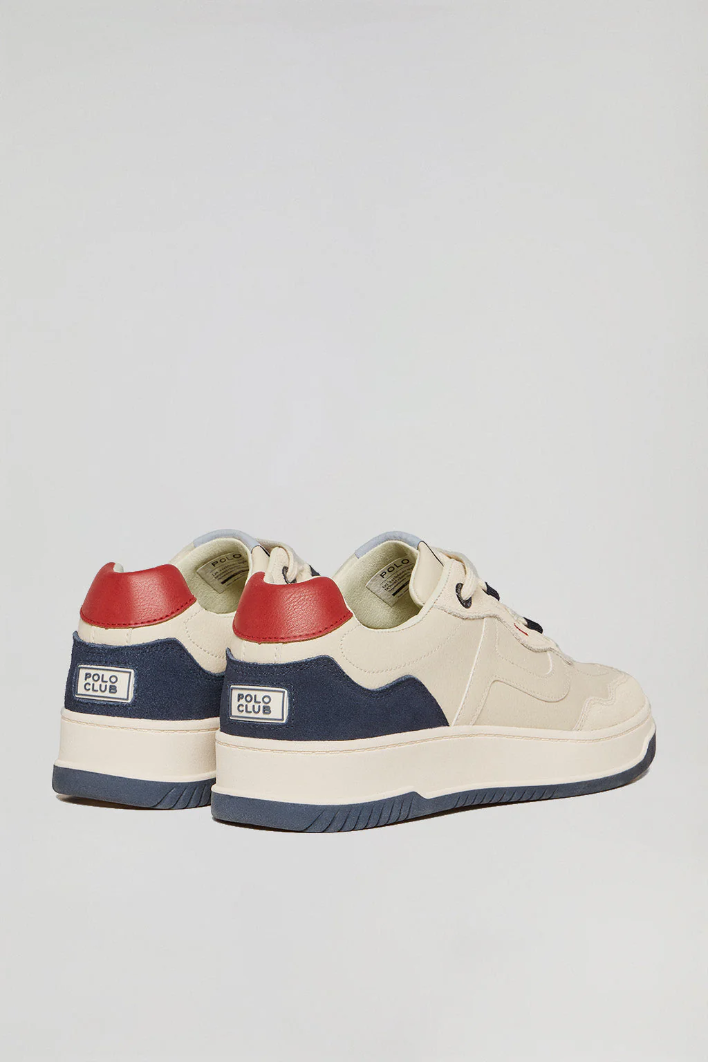 Navy casual faux-leather Cornell men trainers with Polo Club contrast details - Image 4