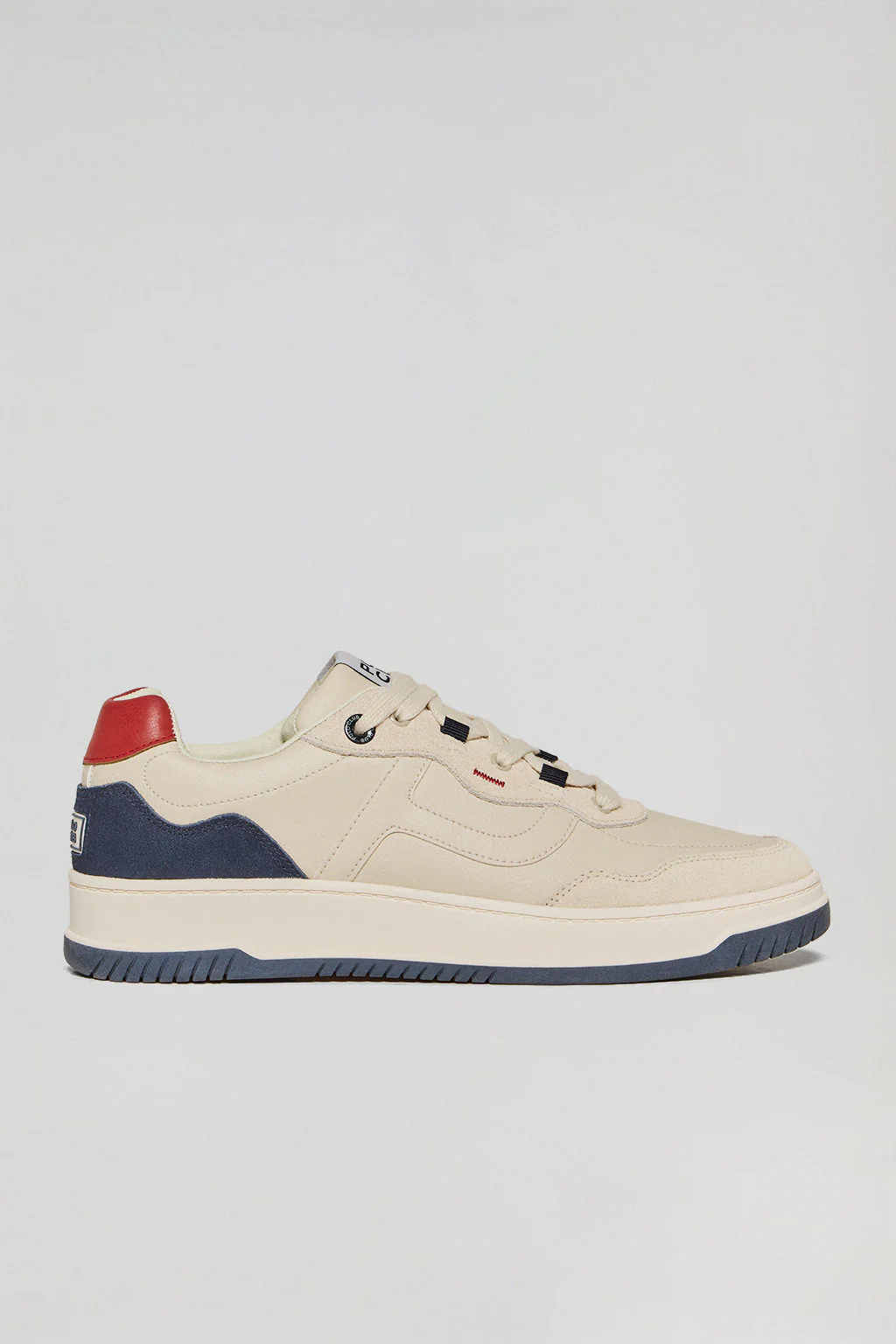 Navy casual faux-leather Cornell men trainers with Polo Club contrast details - Image 5