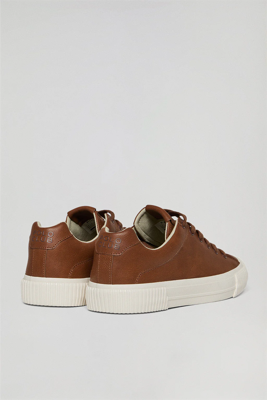 Camel faux-leather Habana men trainers with Polo Club details - Image 4