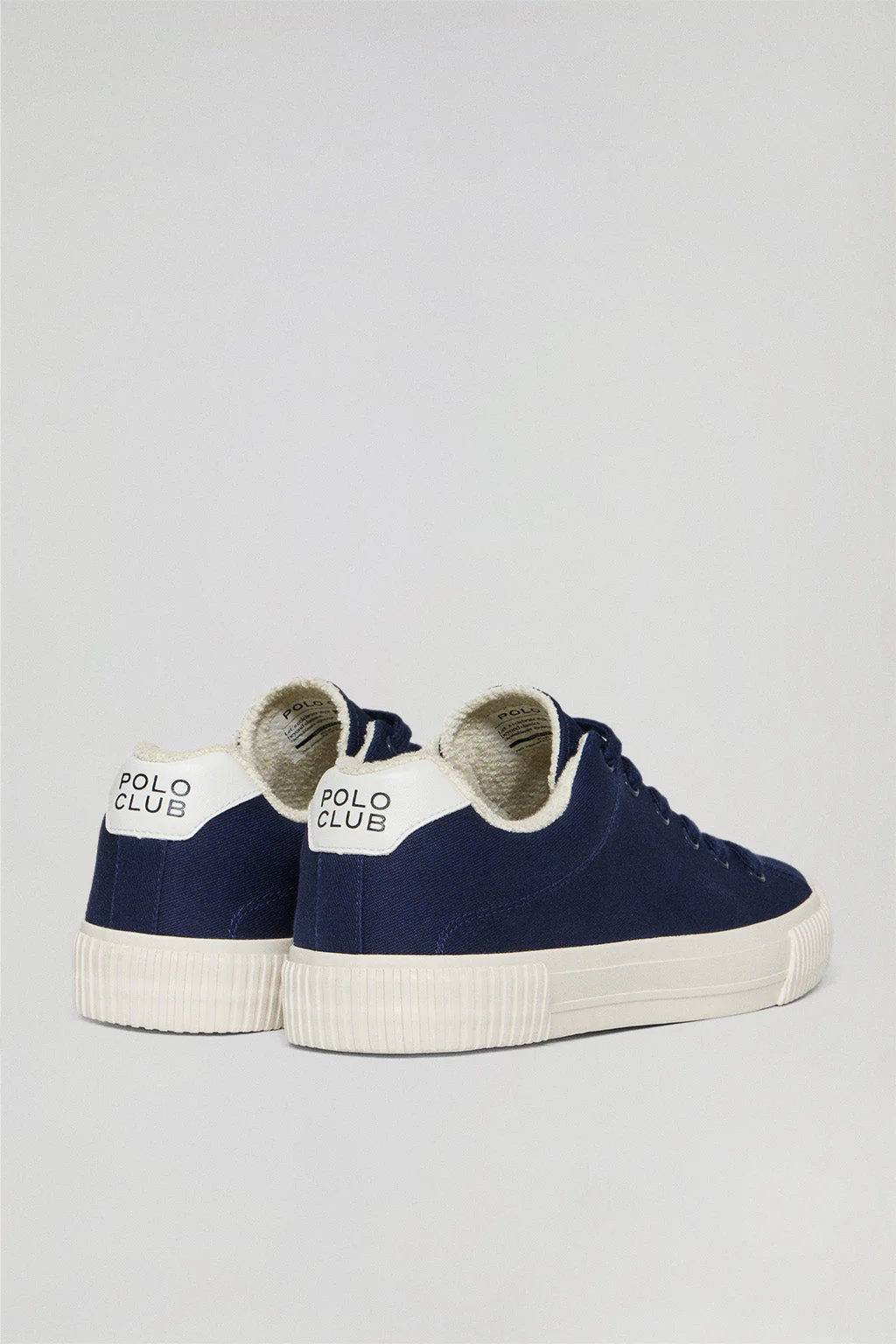 Navy-blue Habana canvas trainers with Polo Club details for men - Image 4