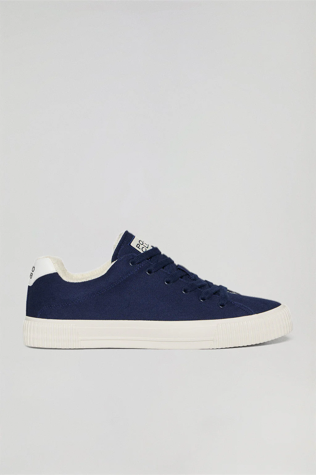 Navy-blue Habana canvas trainers with Polo Club details for men - Image 5