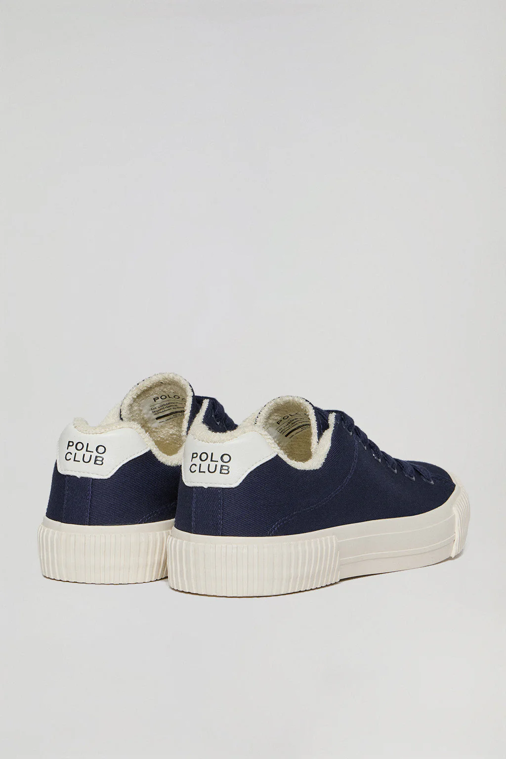 Navy-blue Habana canvas women trainers with Polo Club details - Image 4