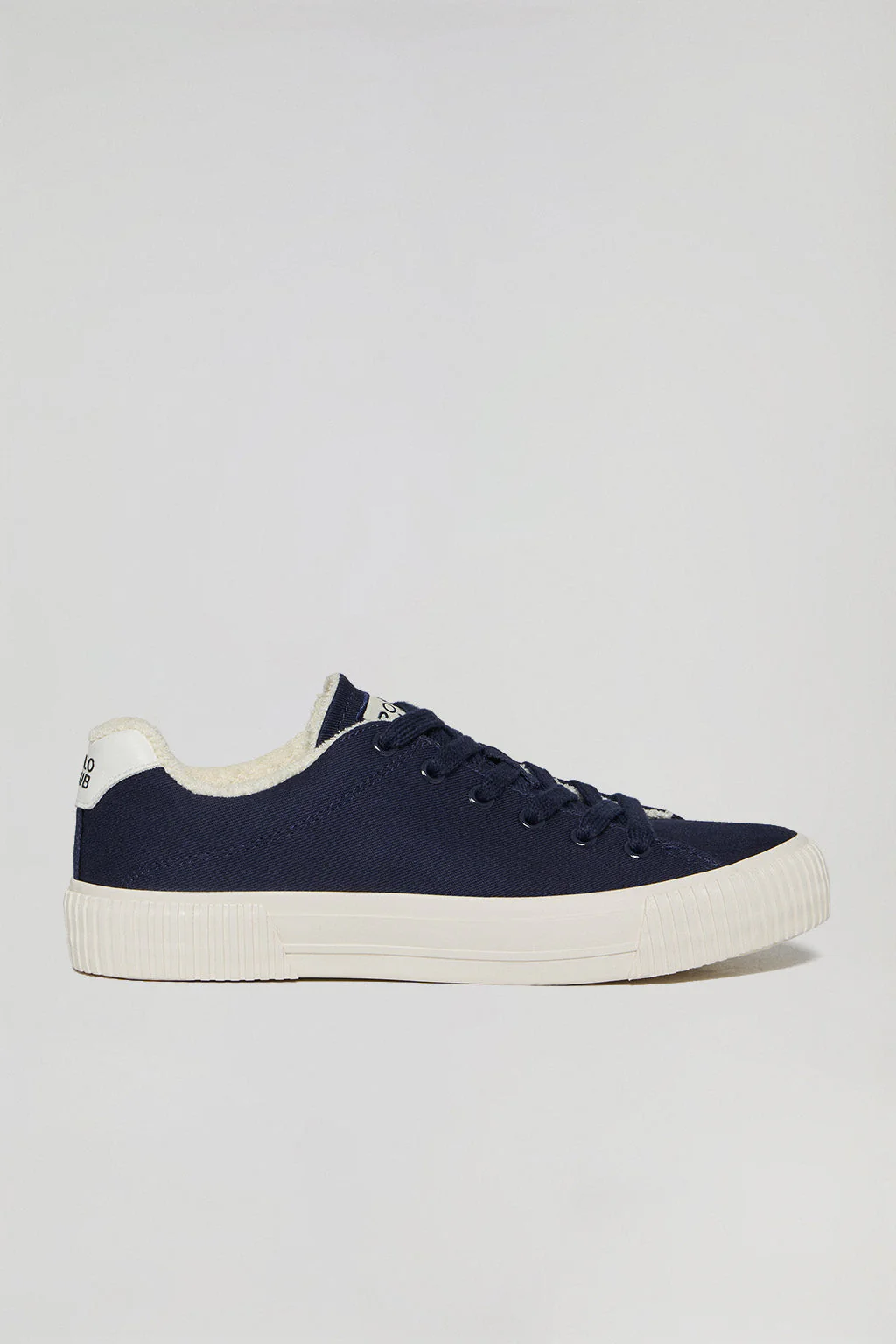 Navy-blue Habana canvas women trainers with Polo Club details - Image 5